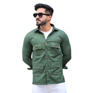 Hunter Green Cotton Twill Hunting Style Shirt - Buy Premium Field Wear | Jaipurio